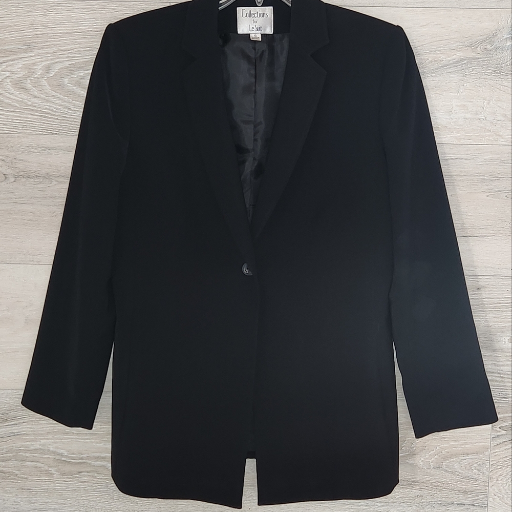 2-Piece Women's Business Suit Le Suit Black Blazer & Pants